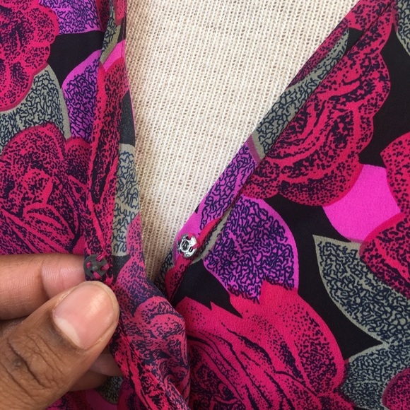 Vintage floral print draped dress - Picture 7 of 10